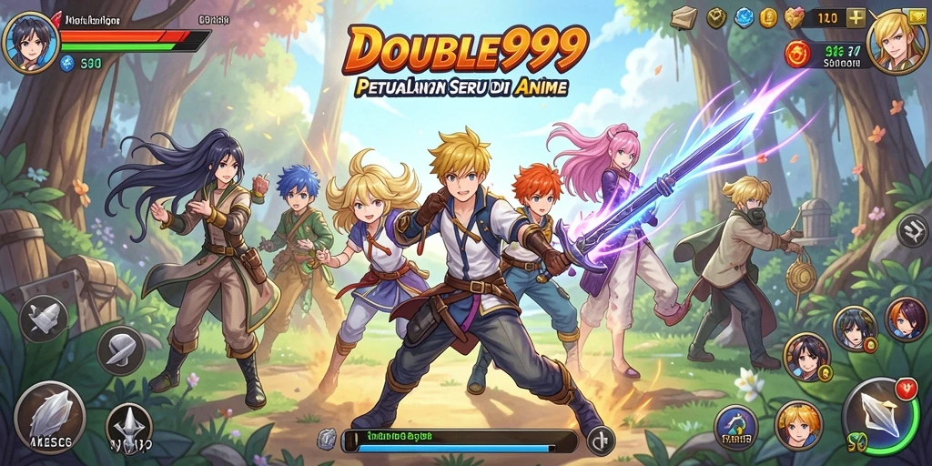 Tangkapan layar gameplay menampilkan aksi seru dari karakter anime.