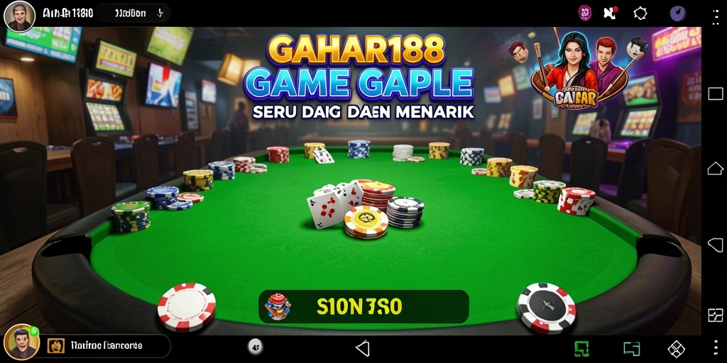 Tampilan gameplay GAHAR188 yang menarik saat bermain Gaple.