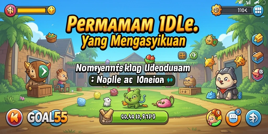 Screenshot menunjukkan karakter-karakter dalam aksi gameplay Idle.