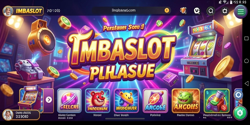 Tampilan gameplay IMBASLOT yang penuh warna dan menarik.