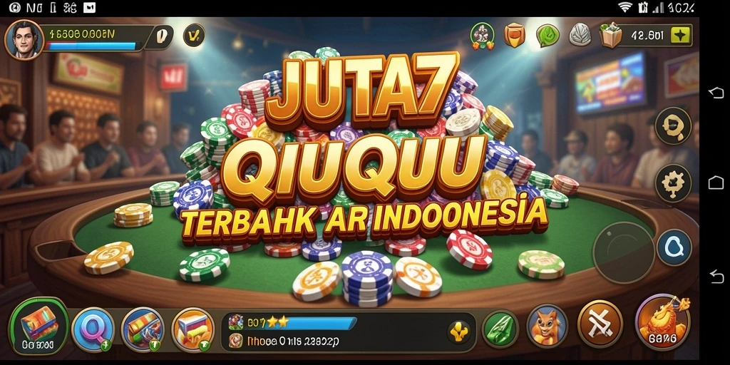 Screenshot JUTA7 menampilkan momen seru dalam permainan QiuQiu.