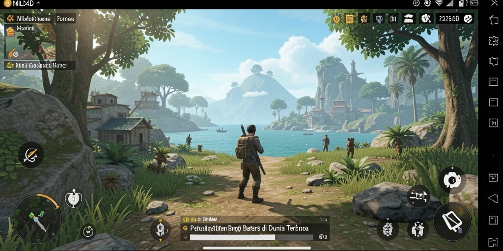 Screenshot gameplay menakjubkan dari dunia terbuka MILO4D.