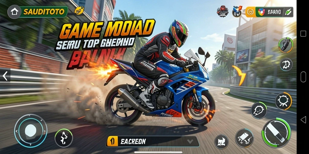 Gameplay seru balap motor di SAUDITOTO dengan grafis menarik.