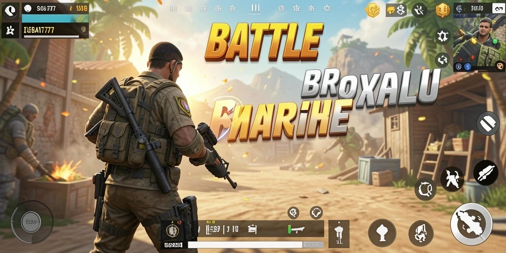 Tampilan gameplay seru saat bertanding di SOBAT777 Battle Royale.
