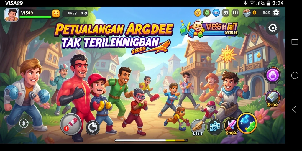 Tampilan gameplay <strong>VISA89</strong> yang menantang dan penuh warna.