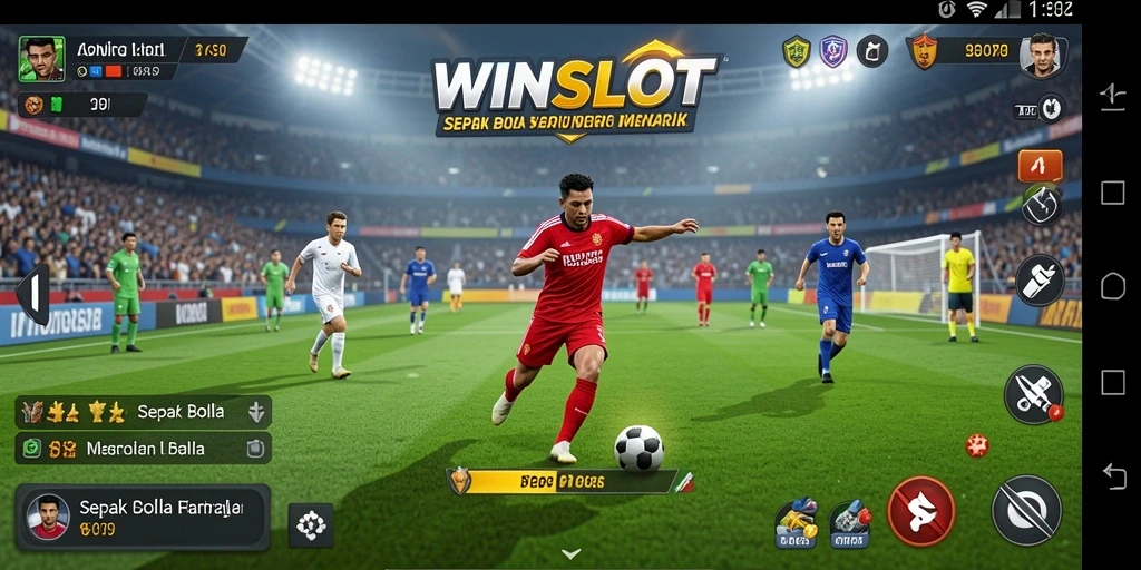 Tampilan gameplay seru dalam permainan sepak bola WINSLOT.