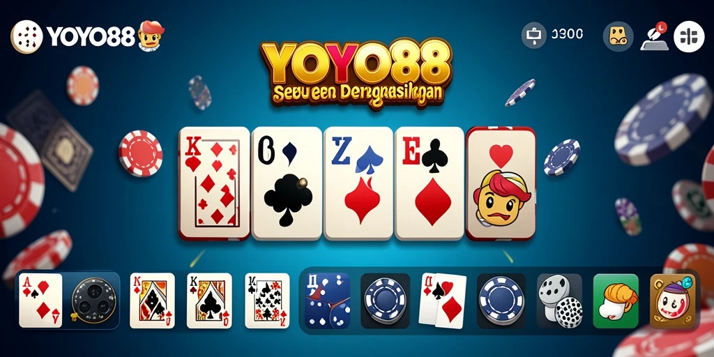 Tampilan gameplay seru di YOYO88 saat bermain Domino.